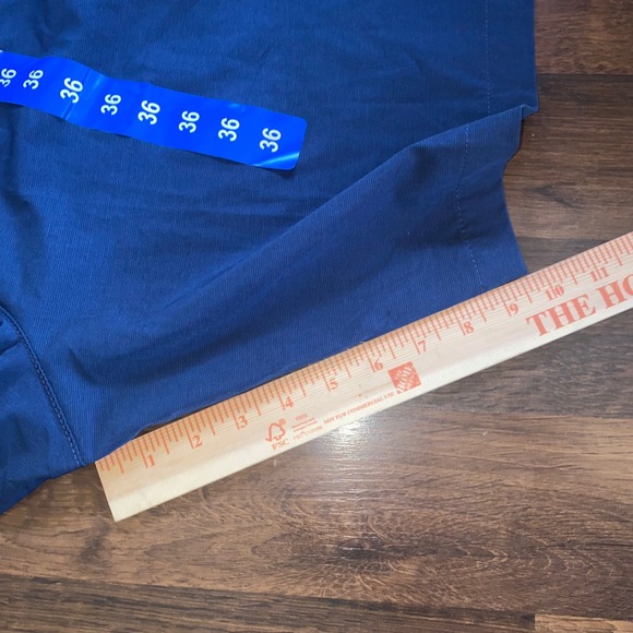 Banana Republic Comfort Flat Front‎ Shorts Mens 36 Stretch Wicking Blue New - Picture 4 of 9